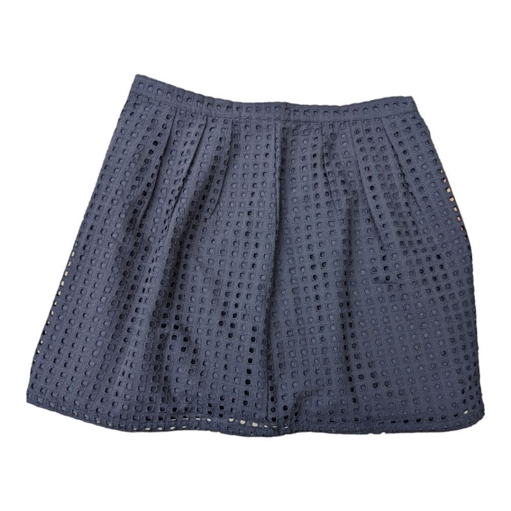 Banana Republic skirt NWT black mini‎ square eyelet overlay a-line 8
